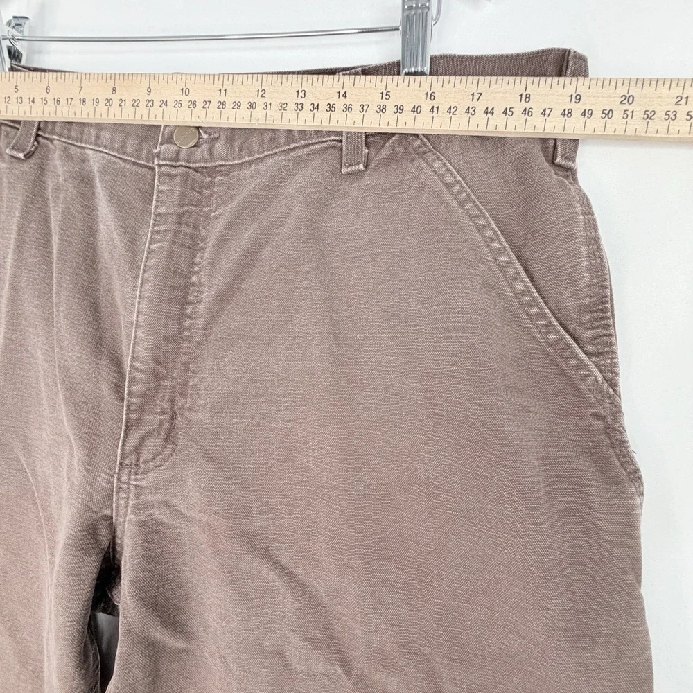 Vintage Carhartt Carpenter Pants Men 38X28 Dark Brown Dungaree Fit B11 DKB Work
